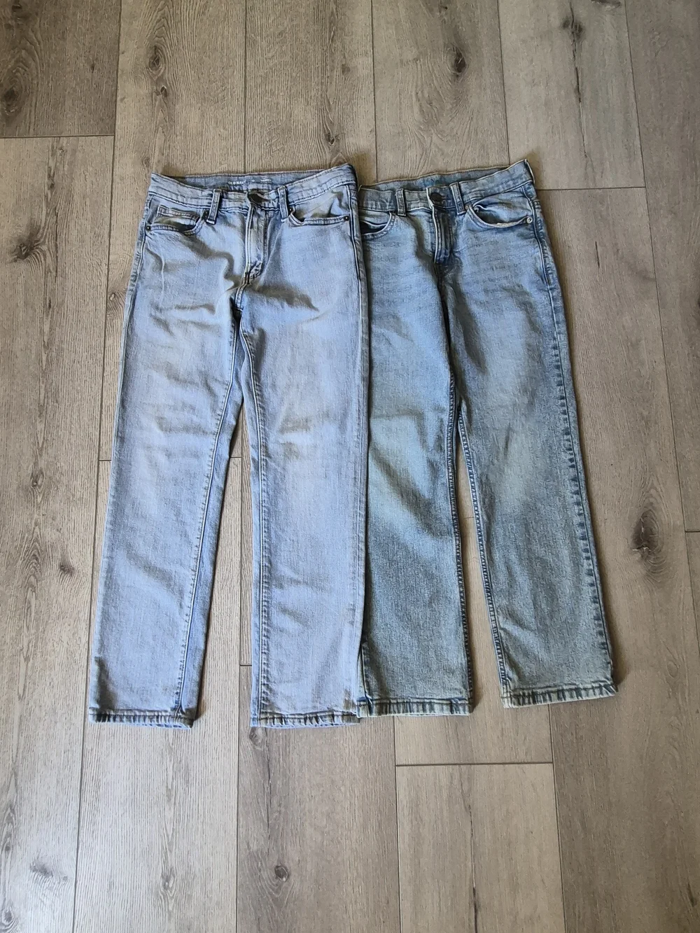 Boys Lot Jeans Sze 12 Light Wash Old Navy Skinny Flex & Thereabouts Straight Leg